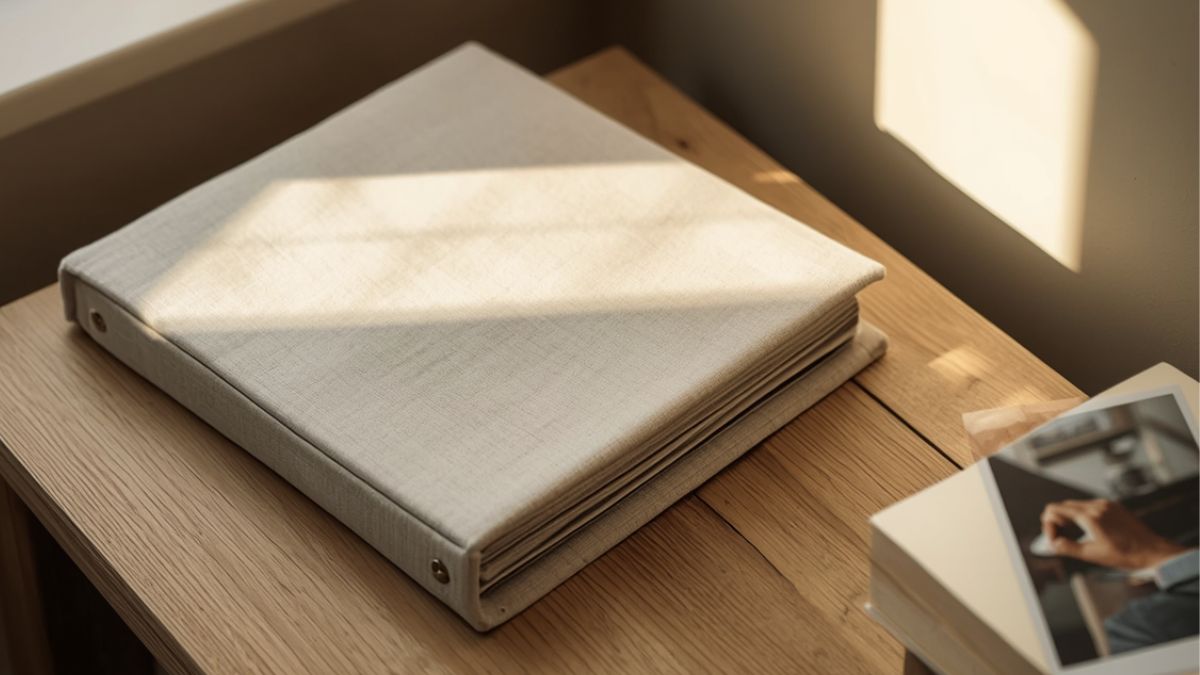 Fotoalbum und Erinnerungsstücke beim Ausmisten im Minimalismus